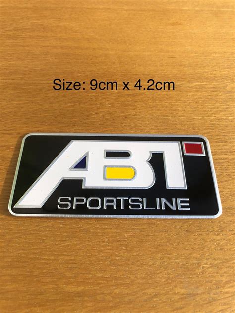 ABT Sportsline Emblem Badge Sticker Logo Self Adhesive Metal Finish Etsy