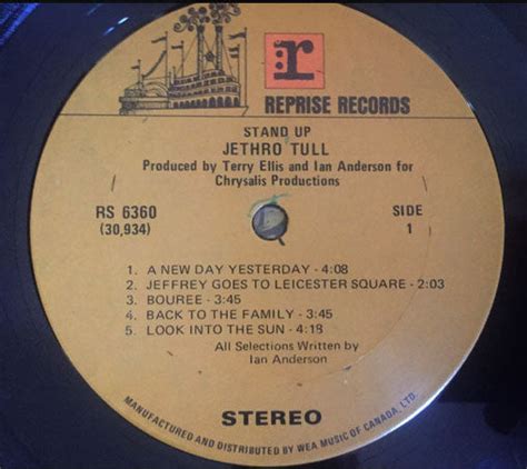 Jethro Tull Stand Up 1972 Vinyl Pursuit Inc