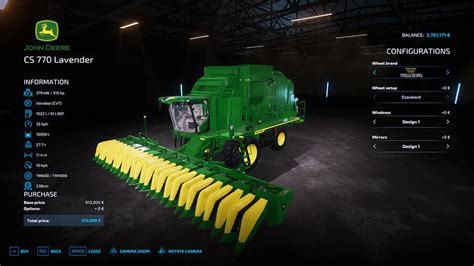 LS22 John Deere CS 770 Lavendel Edition v 0 5 0 0 John Deere Mod für