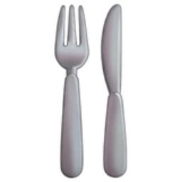 Fork and Knife Emoji (U+1F374)