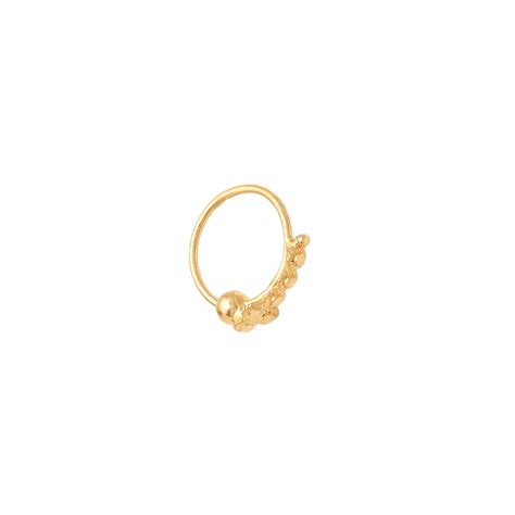 Plain Ladies Nose Ring In 18ky Gold For Dailywear