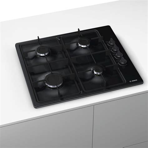 Bosch Serie 2 PBP6B5B60 60cm Black Gas Hob Sinks Taps