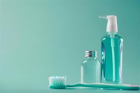 Oral Hygiene Products On A Simple Background Concept Product