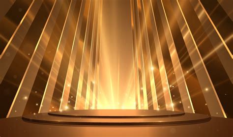 Abstract Golden Light Rays Scene Royalty Free Vector Image