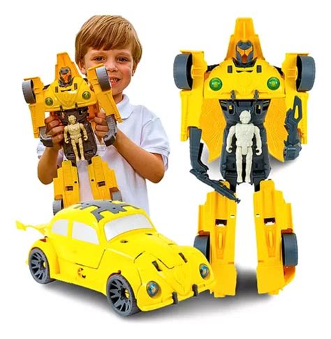 Carro Transforme Vira Robo Grande Brinquedo Menino 3 Anos MercadoLivre