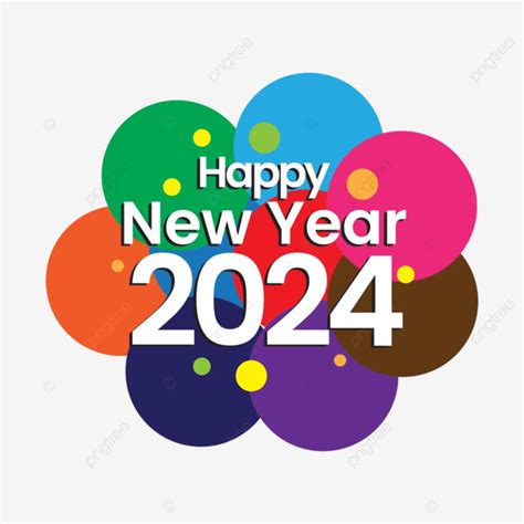 Happy New Year Colorful Background Design Vector Happy New Year