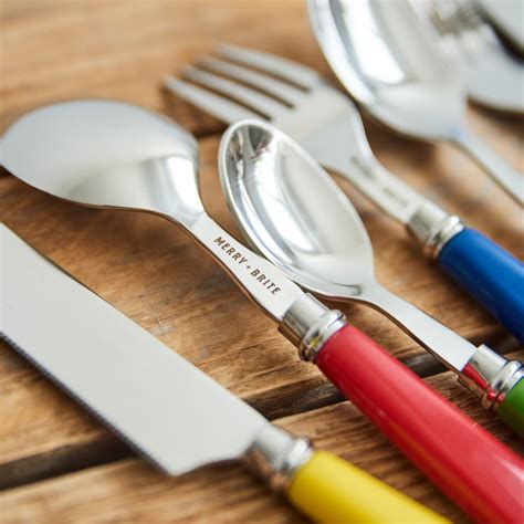 Colourful Vintage Inspired Cutlery Set Etsy Uk