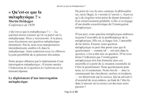 PDF Quest ce que la métaphysique Quest ce que la EST CE QUE