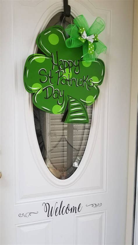 St Patricks Day Door Hanger Irish Door Hangers Wood Door Etsy