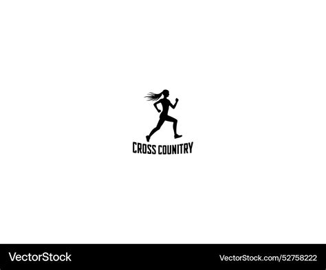 cross country logo royalty  vector image vectorstock