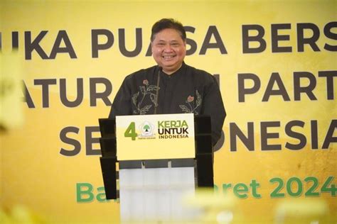 Airlangga Hartarto Banggakan Dinasti Politik Di Bukber Partai Golkar