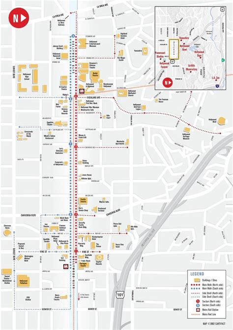 Hollywood Tourist Attractions Map | Los Angeles