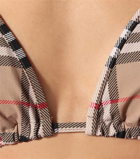 Vintage Check Triangle Bikini In Beige Burberry Mytheresa