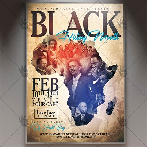 Black History Month - Club Flyer PSD Template | PSDmarket