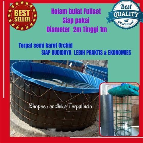 Jual Terpal Kolam Ikan Kolam Terpal Kolam Terpal Fullset Diameter M