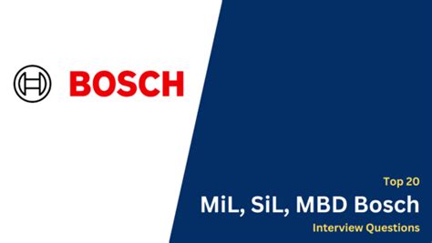 Top 20 MiL SiL MBD Bosch Interview Questions CS Electrical