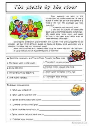 Picnic English Esl Worksheets Pdf Doc