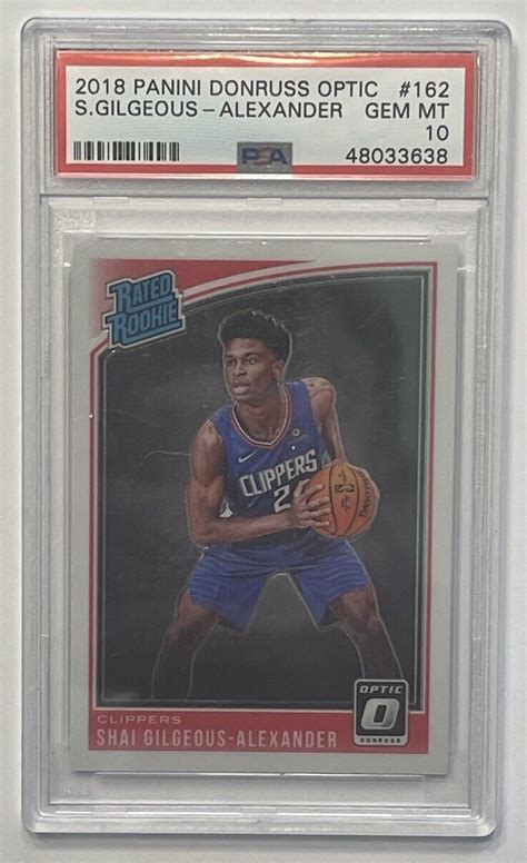 Shai Gilgeous Alexander 2018 Optic 162 Base Price Guide Sports Card