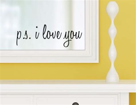 Ps I Love You Vinyl Wall Decal Sticker Bathroom Mirror Inspirational Couple Art Ebay