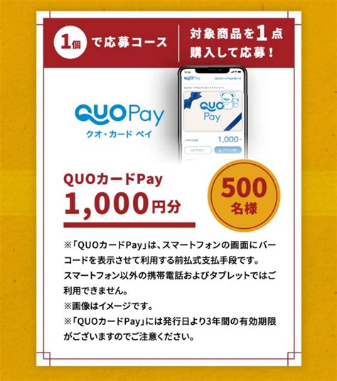 【未使用】懸賞応募★quoカードpay1000円分が500名様に当たる！マルハニチロ25周年記念キャンペーン！応募レシート1口（131締切