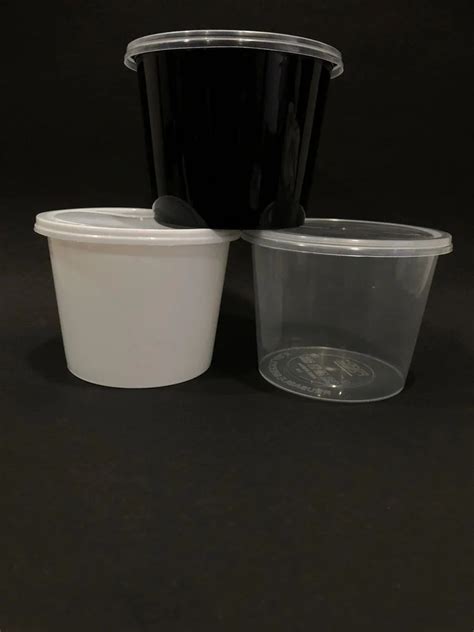 Round 700 Ml Black Plastic Food Container Box At Rs 5 17 Piece In