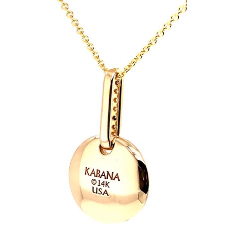 Kabana 14 Karat Yellow Gold Diamond Bronze Mother Of Pearl Pendant Ebay