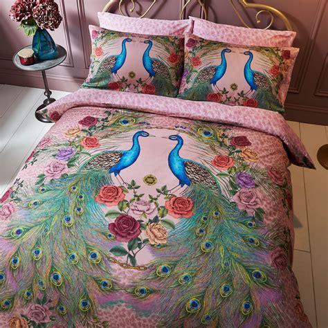 Xanadu Peacock Bedding Set With Pillowcase By Matthew Williamson In Pi