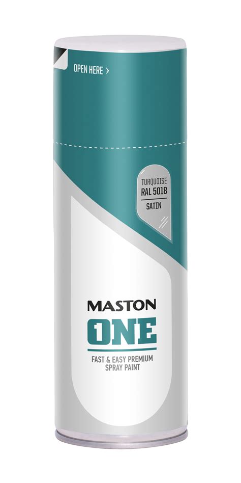 Maston Spray Paint ONE Satin Turquoise RAL5018 400ml Sprayster