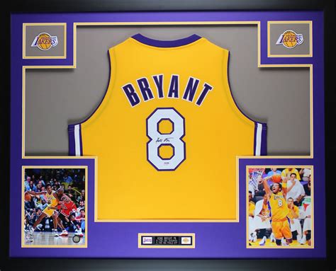 Kobe Bryant Signed Lakers X Custom Framed Jersey Psa Coa