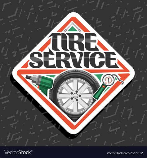 Logo For Tire Service Royalty Free Vector Image