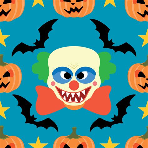 Halloween background seamless with Clown 10947592 Vector Art at Vecteezy