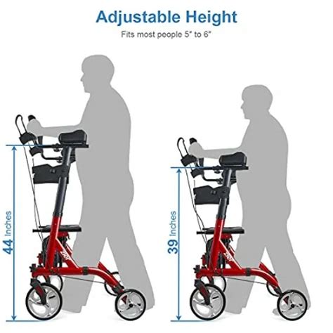 Zler Upright Rollator Walker Stand Up Rollator Walker With 10 Front