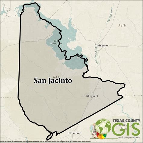 San Jacinto County GIS Shapefile and Property Data - Texas County GIS Data