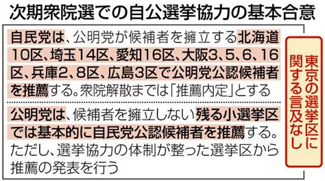 自民と公明の亀裂は埋まったのかその内実は 次期衆院選協力で「東京」は玉虫色の決着：東京新聞デジタル