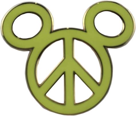 Yellow Peace Sign Mickey Mouse Icon Disney Pin : Amazon.ca: Clothing ...