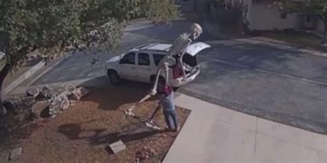 Huge Halloween Skeleton Snatched From Texas Yard In Broad Daylight