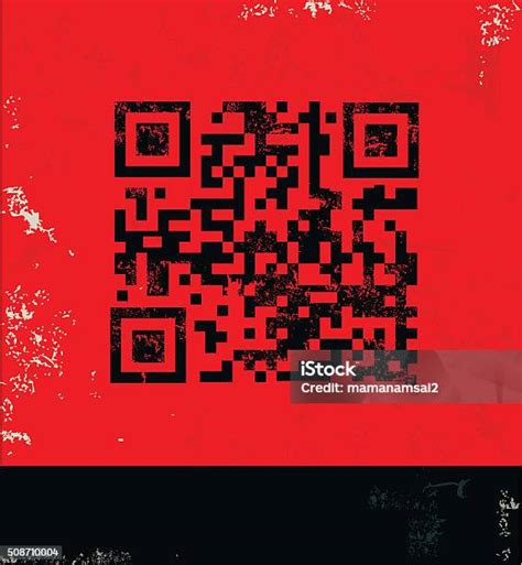 Desain Kode Qr Pada Latar Belakang Merah Vektor Ilustrasi Stok - Unduh ...