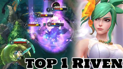 Wild Rift Riven Top 1 Riven Crystal Rose Skin Gameplay Rank