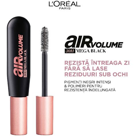 Mascara Pentru Volum L Oreal Paris Air Volume H Mega Intense Black