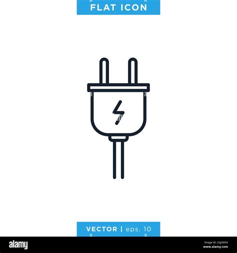 Electric Plug Icon Vector Stock Illustration Design Template Vector