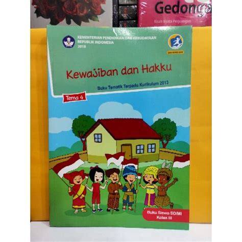 Buku Tematik SD Kelas 3 Tema 4 Kewajiban Dan Hakku K13 Revisi Lazada