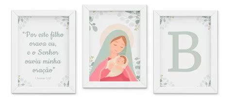 Kit Quadros Decorativos Infantil Nossa Senhora Maria Frete Gr Tis