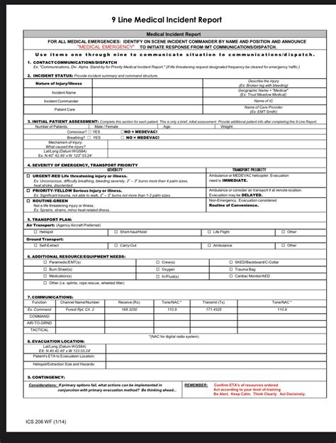 9 Line Medevac Card Example Stefanie Beale