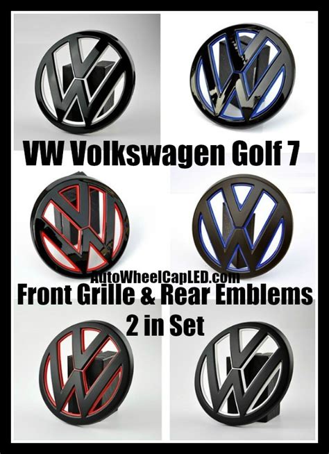 Vw Volkswagen Golf 7 Blue Red White Black Gloss Matte Front Grille Hood