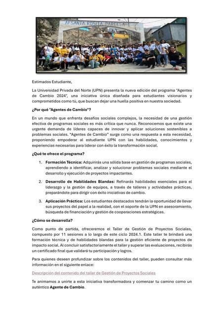 Brochure Agentes De Cambio Liz UDocz