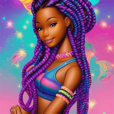 Intricately Rendered Dark Brown Skin Goddess Barbie Style · Creative