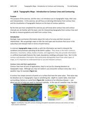 Prelab Topo Maps And Contouring Pre Lab Reading Geol