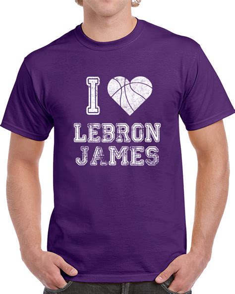 I Love Lebron James Los Angeles Basketball T Shirt