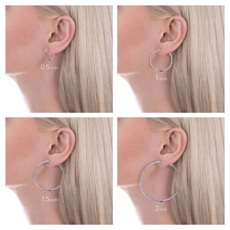 Mens Hoop Earrings Size Chart