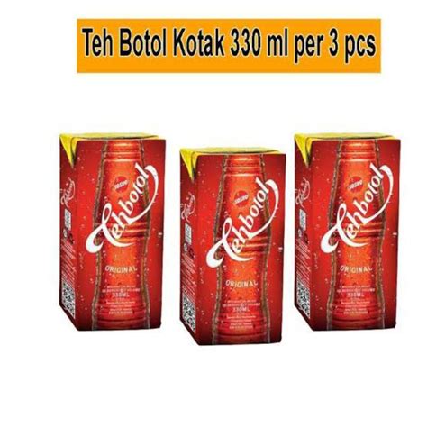 Jual Teh Botol Sosro Kotak 3 X 330ml Kemasan Besar Minuman Teh Melati